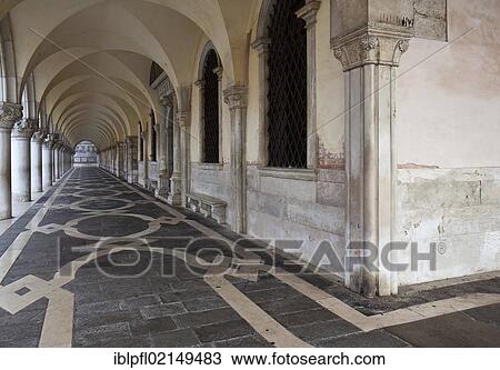 Arcades, Doges Palace, Venice, Italy, Europe View Large Photo Image Stock Image - Arcades, Doges Palace, Venice, Italy, Europe. Fotosearch