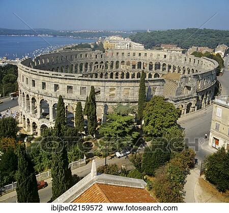 Arena di Pula, Roman amphitheatre, Istria, Mediterranean, Croatia, Europe View Large Photo Image Stock Image - Arena di Pula, Roman amphitheatre, Istria, Mediterranean, Croatia, Europe. Fotosearch