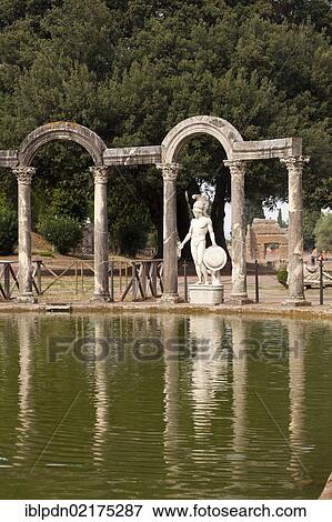 Ares or Hermes statue in the colonnade at the end of the Canopus at Hadrian's Villa, Tivoli, Italy, Europe View Large Photo Image Stock Photo - Ares or Hermes statue in the colonnade at the end of the Canopus at Hadrian's Villa, Tivoli, Italy, Europe. Fotosearch