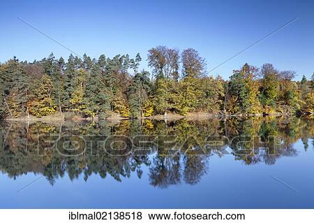 Baerensee, Bear Lake in autumn, near Stuttgart, Baden-Wuerttemberg, Germany, Europe View Large Photo Image Stock Photo - Baerensee, Bear Lake in autumn, near Stuttgart, Baden-Wuerttemberg, Germany, Europe. Fotosearch