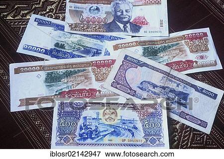 Banknotes, Lao Kip, Laos, Indochina, Asia View Large Photo Image Stock Photo - Banknotes, Lao Kip, Laos, Indochina, Asia. Fotosearch