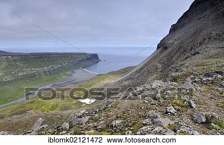 Barðsvík or Bardsvik bay, east coast of Hornstrandir, Westfjords, Iceland, Europe View Large Photo Image Stock Image - Barðsvík or Bardsvik bay, east coast of Hornstrandir, Westfjords, Iceland, Europe. Fotosearch
