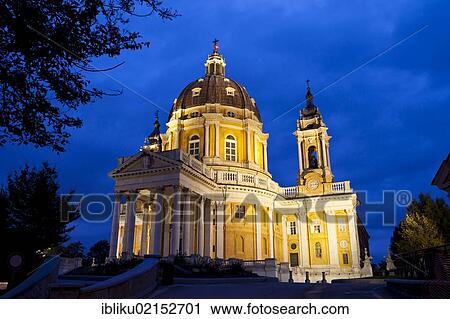 Stock Image - Basilica di Superga, Turin, Piedmont, Italy, Europe. Fotosearch