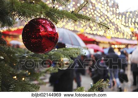Baubles on a Christmas tree, Christmas market at Cologne Cathedral, Cologne, North Rhine-Westphalia, Germany, Europe View Large Photo Image Stock Photo - Baubles on a Christmas tree, Christmas market at Cologne Cathedral, Cologne, North Rhine-Westphalia, Germany, Europe. Fotosearch