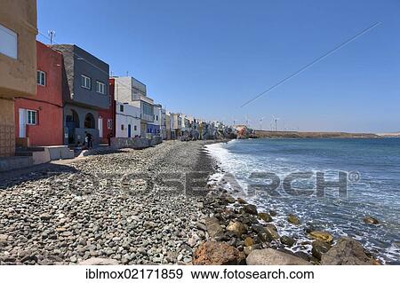 Beach, coastal village of Pozo, Santa Lucía de Tirajana, Gran Canaria, Canary Islands, Spain, Europe View Large Photo Image Stock Photo - Beach, coastal village of Pozo, Santa Lucía de Tirajana, Gran Canaria, Canary Islands, Spain, Europe. Fotosearch