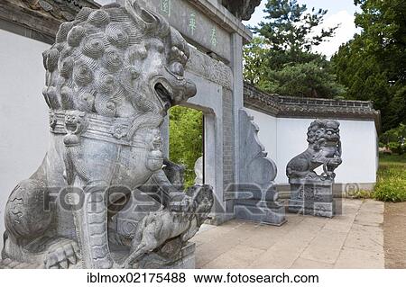 Stock Photo - Bethmann Park, Chinese Garden, Frankfurt am Main, Hesse, Germany, Europe. Fotosearch
