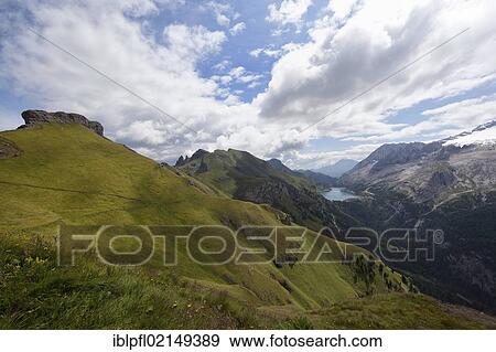 Bindelweg trail, Feddaja Reservoir, Alto Adige, Italy, Europe View Large Photo Image Stock Photo - Bindelweg trail, Feddaja Reservoir, Alto Adige, Italy, Europe. Fotosearch