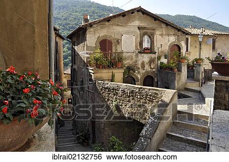 Birthplace of the painter Cesare Caroselli, mountain town of Genazzano, Lazio, Italy, Europe View Large Photo Image Stock Photograph - Birthplace of the painter Cesare Caroselli, mountain town of Genazzano, Lazio, Italy, Europe. Fotosearch