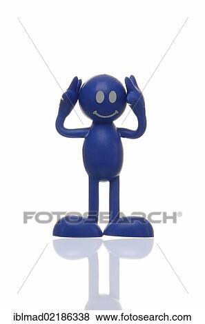 Blue figure covering its ears, hearing nothing, deaf View Large Photo Image Stock Photo - Blue figure covering its ears, hearing nothing, deaf. Fotosearch