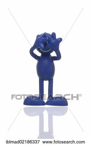 Blue figure holding its hands in front of its eyes, blind, seeing nothing View Large Photo Image Stock Photo - Blue figure holding its hands in front of its eyes, blind, seeing nothing. Fotosearch