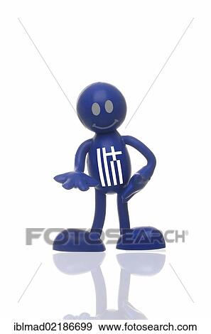 Blue figure with a Greek flag holding out its hand, symbolic image for the bailout package for Greece View Large Photo Image Stock Photo - Blue figure with a Greek flag holding out its hand, symbolic image for the bailout package for Greece. Fotosearch
