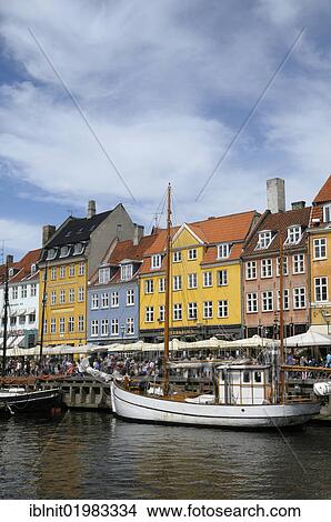 Boat in the harbor, Nyhavn, Copenhagen, Denmark, Scandinavia, Europe, PublicGround, Europe View Large Photo Image Picture - Boat in the harbor, Nyhavn, Copenhagen, Denmark, Scandinavia, Europe, PublicGround, Europe. Fotosearch