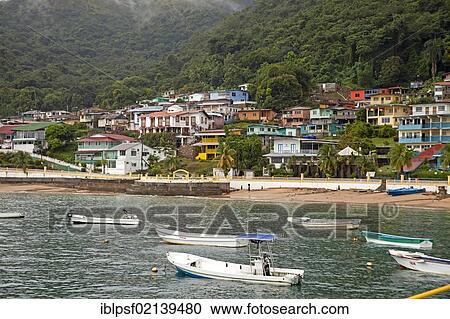 Boats, beach and colourful houses on the island of Isla Taboga, Panama, Central America, North America View Large Photo Image Stock Image - Boats, beach and colourful houses on the island of Isla Taboga, Panama, Central America, North America. Fotosearch