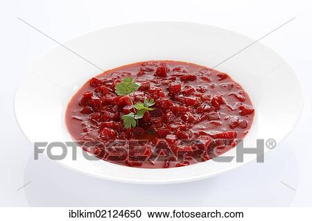 Borscht, Russian, Ukrainian stew from a can, on a white plate View Large Photo Image Stock Image - Borscht, Russian, Ukrainian stew from a can, on a white plate. Fotosearch