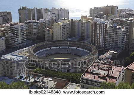 Bullring in Malaga, Spain, Europe View Large Photo Image Stock Photo - Bullring in Malaga, Spain, Europe. Fotosearch