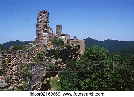 Stock Photo - Burg Altdahn Castle, Dahn, Palatinate Forest, Rhineland-Palatinate, Germany, Europe. Fotosearch