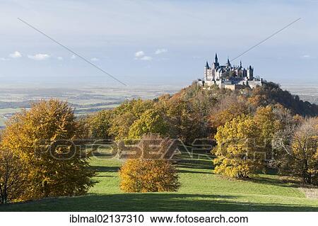 Burg Hohenzollern Castle in autumn, Zollernalb, Swabian Alb, Baden-Wuerttemberg, Germany, Europe View Large Photo Image Stock Image - Burg Hohenzollern Castle in autumn, Zollernalb, Swabian Alb, Baden-Wuerttemberg, Germany, Europe. Fotosearch