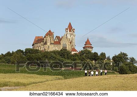 Picture - Burg Kreuzenstein castle near Leobendorf, Weinviertel, Wine Quarter, Lower Austria, Austria, Europe, PublicGround, Europe. Fotosearch