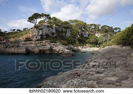 Cala s'Almunia, southeast coast, Majorca, Balearic Islands, Spain, Europe View Large Photo Image Stock Image - Cala s'Almunia, southeast coast, Majorca, Balearic Islands, Spain, Europe. Fotosearch
