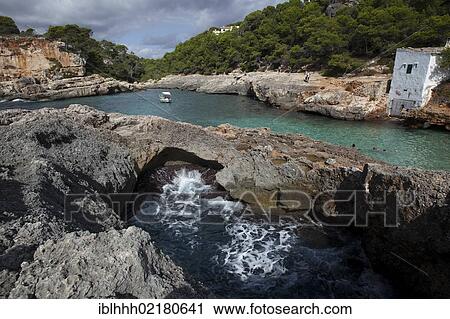 Cala s'Almunia, southeast coast, Majorca, Balearic Islands, Spain, Europe View Large Photo Image Stock Image - Cala s'Almunia, southeast coast, Majorca, Balearic Islands, Spain, Europe. Fotosearch