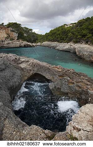 Cala s'Almunia, southeast coast, Majorca, Balearic Islands, Spain, Europe View Large Photo Image Stock Photo - Cala s'Almunia, southeast coast, Majorca, Balearic Islands, Spain, Europe. Fotosearch