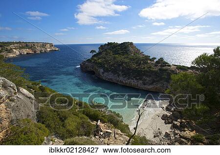 Stock Photo - Cala S'Amonia, Majorca, Balearic Islands, Spain, Europe. Fotosearch