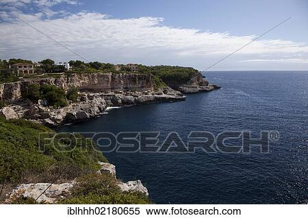Stock Photography - Cala Santanyi, southeast coast, Majorca, Balearic Islands, Spain, Europe. Fotosearch