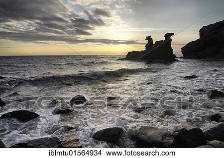 Picture - Camel Rock, Hammershus, Bornholm, Denmark, Europe. Fotosearch