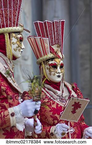 Picture - Carnival masks in Venice, Veneto, Italy, Europe. Fotosearch