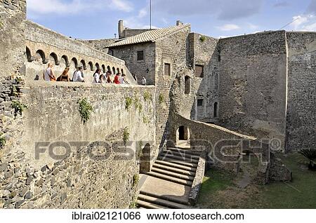 Castello Odescalchi, fortress, courtyard, Bracciano, Lazio, Italy, Europe View Large Photo Image Stock Photograph - Castello Odescalchi, fortress, courtyard, Bracciano, Lazio, Italy, Europe. Fotosearch