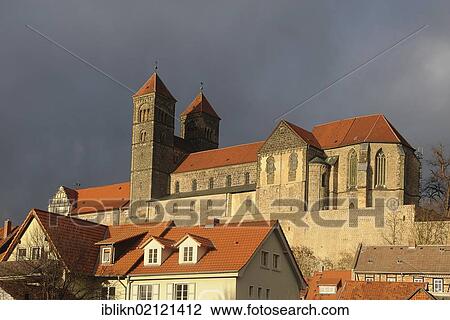 Castle of Quedlinburg, Quedlinburg, Saxony-Anhalt, Germany, Europe View Large Photo Image Stock Image - Castle of Quedlinburg, Quedlinburg, Saxony-Anhalt, Germany, Europe. Fotosearch