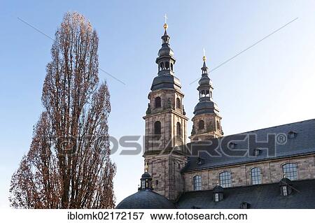 Cathedral towers built by Johann Dientzenhofer, 1704 - 1712, Fulda, Hesse, Germany, Europe View Large Photo Image Stock Photo - Cathedral towers built by Johann Dientzenhofer, 1704 - 1712, Fulda, Hesse, Germany, Europe. Fotosearch