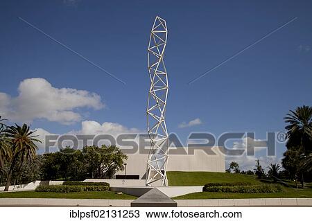 Stock Image - Challenger Space Shuttle Memorial, Bayfront Park, downtown Miami, Florida, USA, North America. Fotosearch