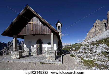 Chapel, Tre Cime di Lavaredo, Three Peaks, Dolomites, Alto Adige, Italy, Europe View Large Photo Image Stock Image - Chapel, Tre Cime di Lavaredo, Three Peaks, Dolomites, Alto Adige, Italy, Europe. Fotosearch