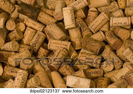 Stock Photo - Chianti wine corks, Toscana, Tuscany, Italy, Europe. Fotosearch