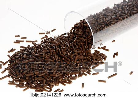 Stock Photograph - Chocolate sprinkles, decoration for cakes and other desserts. Fotosearch