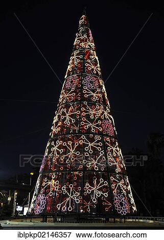 Christmas lights, colourful Christmas tree, Malaga, Spain, Europe View Large Photo Image Stock Photo - Christmas lights, colourful Christmas tree, Malaga, Spain, Europe. Fotosearch