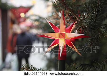 Christmas star at a Christmas market View Large Photo Image Stock Image - Christmas star at a Christmas market. Fotosearch