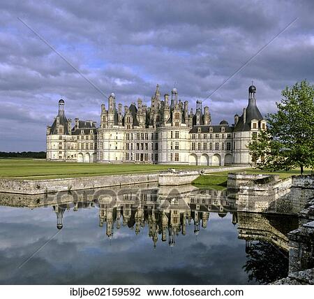 Château de Chambord in the Loire, moat, Chambord, Loir-et-Cher, Canton Bracieux, France, Europe View Large Photo Image Stock Image - Château de Chambord in the Loire, moat, Chambord, Loir-et-Cher, Canton Bracieux, France, Europe. Fotosearch