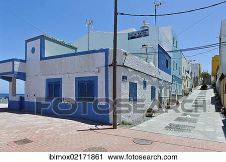 Stock Image - Coastal village of Pozo, Santa Lucía de Tirajana, Gran Canaria, Canary Islands, Spain, Europe. Fotosearch