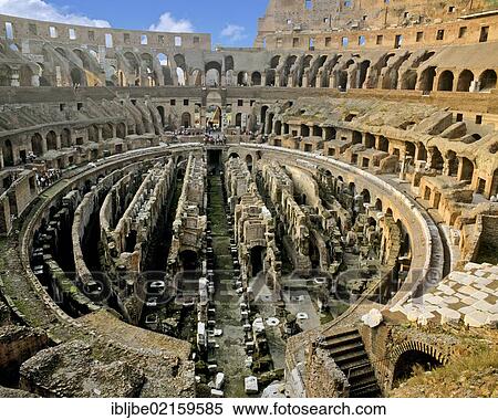 Colosseum, interior view, basement, amphitheatre, Amphitheatrum Novum, Rome, Italy, Europe View Large Photo Image Stock Photography - Colosseum, interior view, basement, amphitheatre, Amphitheatrum Novum, Rome, Italy, Europe. Fotosearch