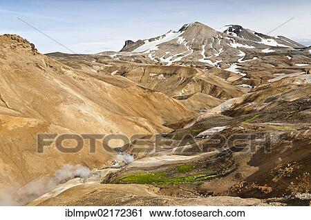 Colourful hills and rhyolite mountains of the geothermal area of Kerlingarfjoell Glacier, Iceland, Europe View Large Photo Image Stock Image - Colourful hills and rhyolite mountains of the geothermal area of Kerlingarfjoell Glacier, Iceland, Europe. Fotosearch