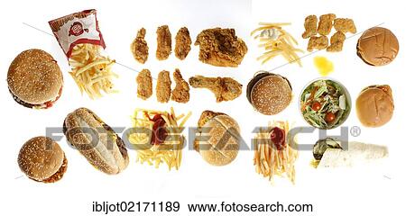 Comida Rapida Comidas De Vario Comida De Refrigerio Cadenas Coleccion De Foto Ibljot Fotosearch