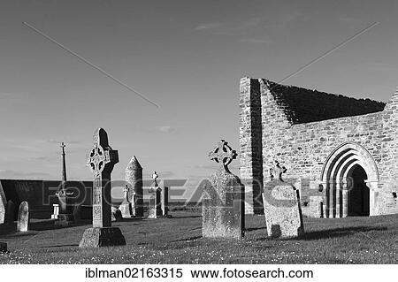 Copy of a high cross, Cross of the Scriptures, and the cathedral, Clonmacnoise Monastery, County Offaly, Leinster, Ireland, Europe View Large Photo Image Stock Photography - Copy of a high cross, Cross of the Scriptures, and the cathedral, Clonmacnoise Monastery, County Offaly, Leinster, Ireland, Europe. Fotosearch