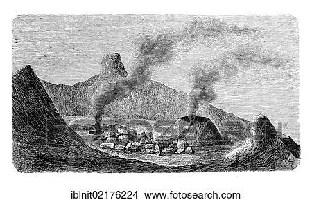 Crater of Mount Etna, between 1805 and 1809, from Meyers Konversationslexikon encyclopedia, 1897 View Large Photo Image Picture - Crater of Mount Etna, between 1805 and 1809, from Meyers Konversationslexikon encyclopedia, 1897. Fotosearch