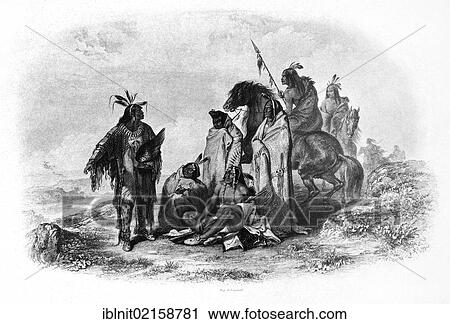 Crow Indians, illustration from Travels in the Interior of North America, 1832-1834, by Prince Maximilian of Wied, illustrations by Carl Bodmer, Koblenz, 1839 View Large Photo Image Stock Image - Crow Indians, illustration from Travels in the Interior of North America, 1832-1834, by Prince Maximilian of Wied, illustrations by Carl Bodmer, Koblenz, 1839. Fotosearch