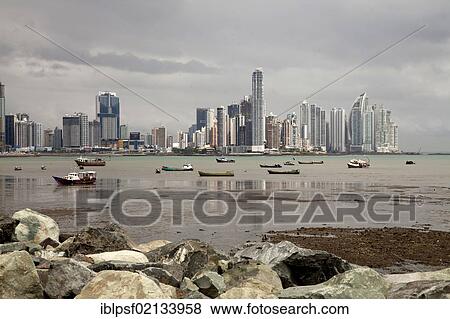 Dark storm clouds over the skyline of Panama City, Panama, Central America, North America View Large Photo Image Stock Photo - Dark storm clouds over the skyline of Panama City, Panama, Central America, North America. Fotosearch