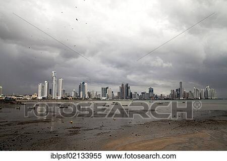 Dark storm clouds over the skyline of Panama City, Panama, Central America, North America View Large Photo Image Stock Photography - Dark storm clouds over the skyline of Panama City, Panama, Central America, North America. Fotosearch