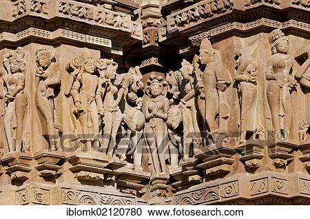 Decorative sculptures, Hindu deities, Khajuraho Group of Monuments, UNESCO World Heritage Site, Madhya Pradesh, India, Asia View Large Photo Image Stock Image - Decorative sculptures, Hindu deities, Khajuraho Group of Monuments, UNESCO World Heritage Site, Madhya Pradesh, India, Asia. Fotosearch