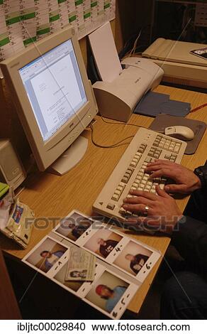 Stock Image - DEU, Germany, Duesseldorf: Personal datas of arrested drug dealers. Drug squad police officers., Europe. Fotosearch